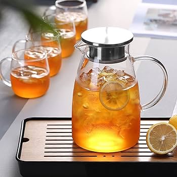 Amazon | ガラスポット ティーポット 1.5L 2リットル 耐熱直火可